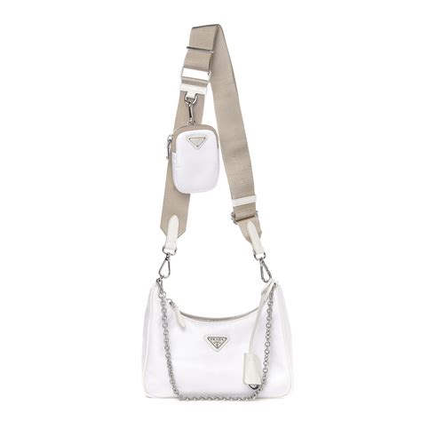 prada re edition white nylon